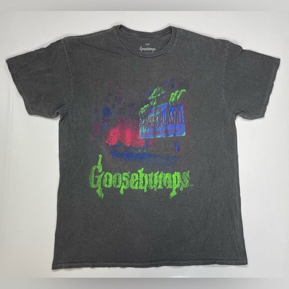 Goosebumps Horrorland Graphic T-shirt Men Medium Gray Short Sleeve - Picture 1 of 5